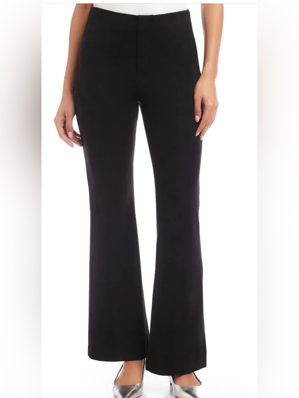 Fifteen Twenty Melanie Bootcut Black Faux Suede Pants Size Medium NWT